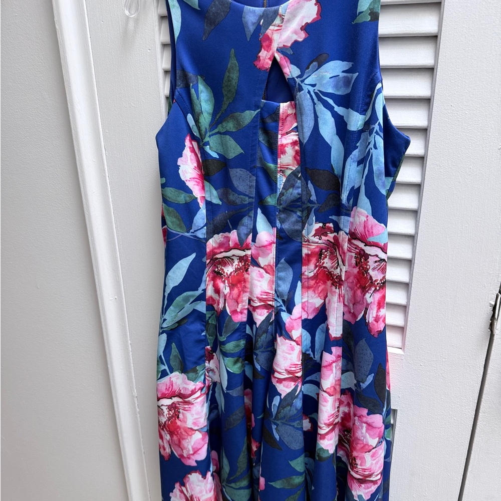 Floral Blue and Pink Dress